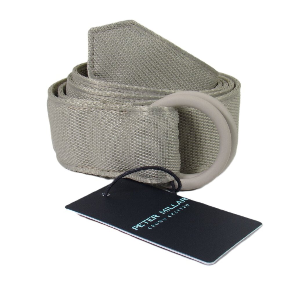 Peter Millar Crown Crafted Performance Double O-Ring Belt Khaki Size XL